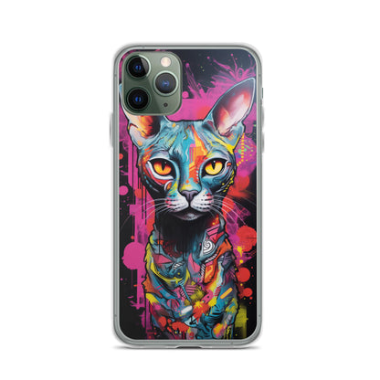 Graffiti Sphynx Cat #2 iPhone Case