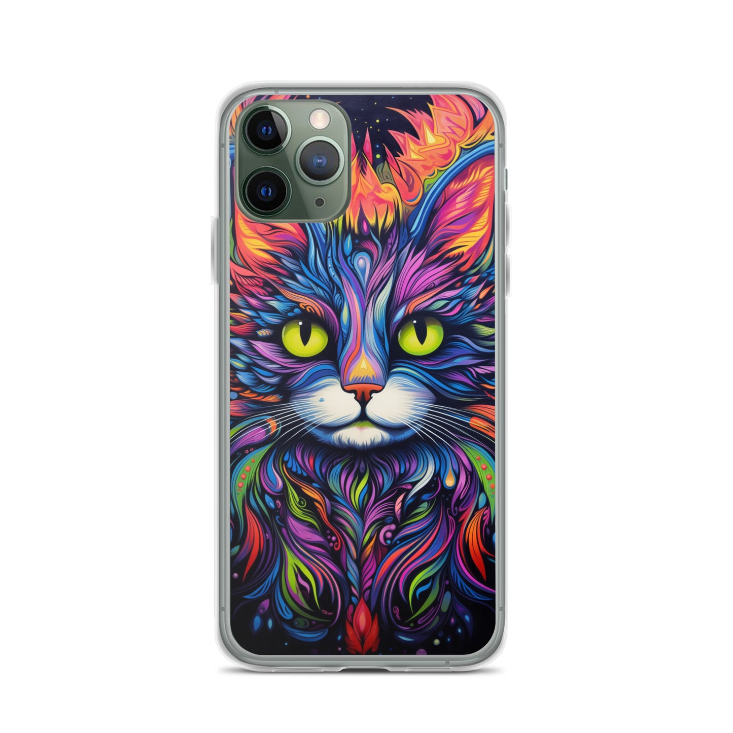 Psychedelic Cat iPhone Case