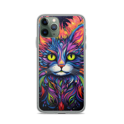 Psychedelic Cat iPhone Case