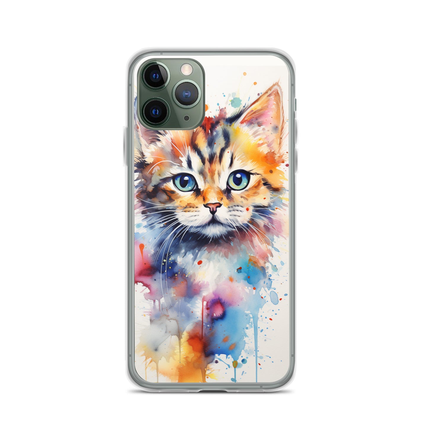 Watercolor Kitty Cat iPhone Case
