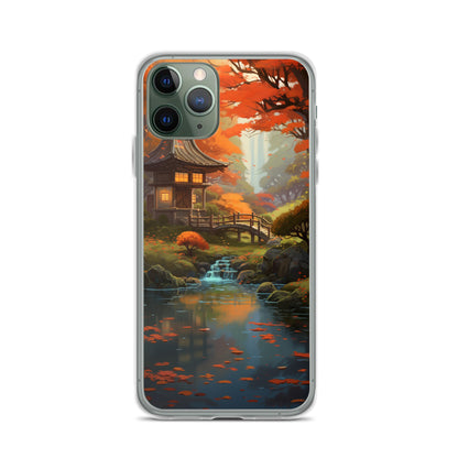Japanese Garden in Autumn iPhone Case