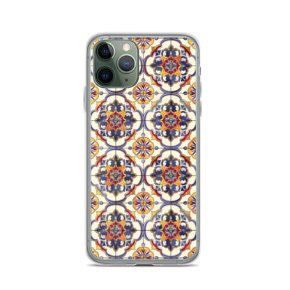 iPhone Case Classic Victorian Tile Blue