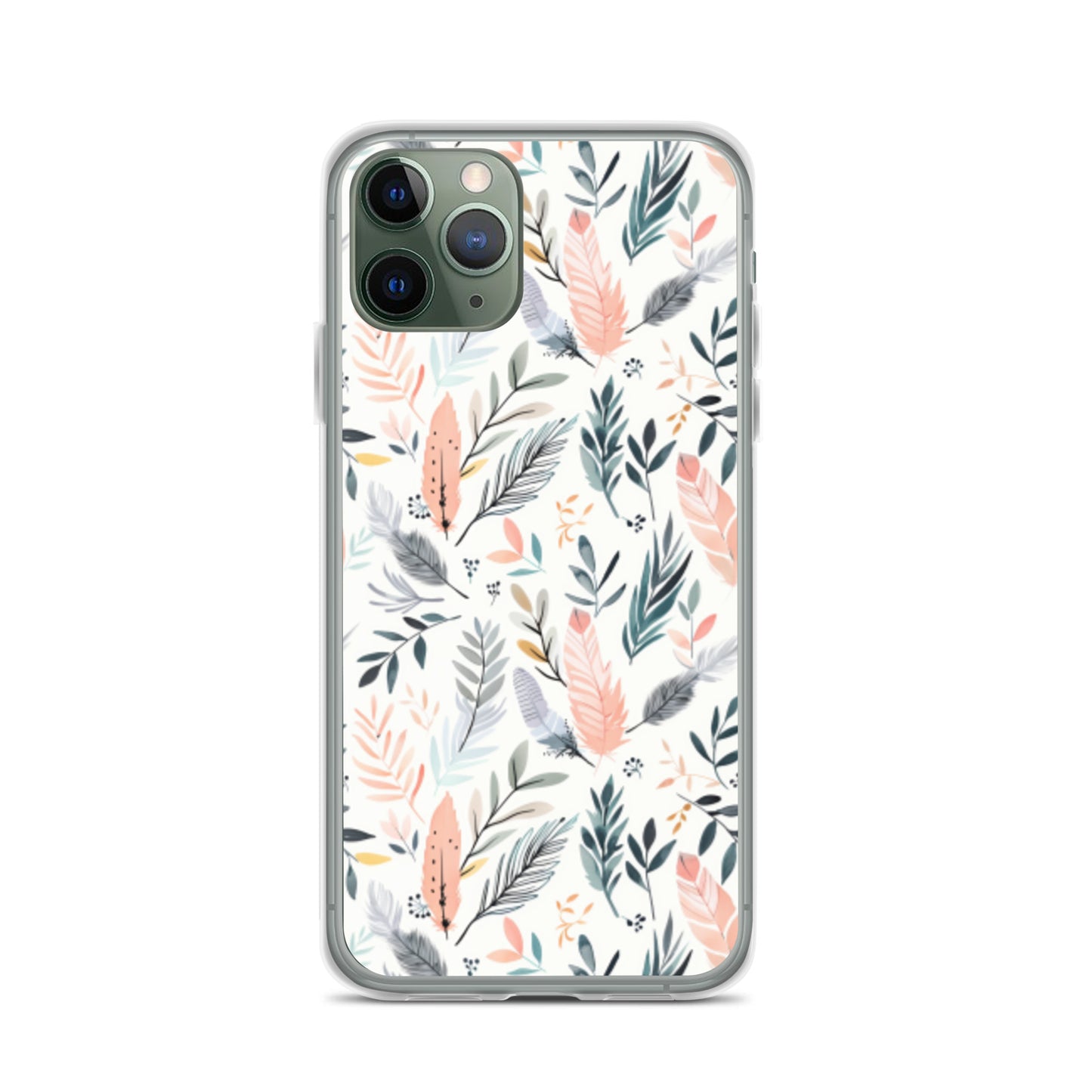 iPhone Case Pastel Feathers & Plants