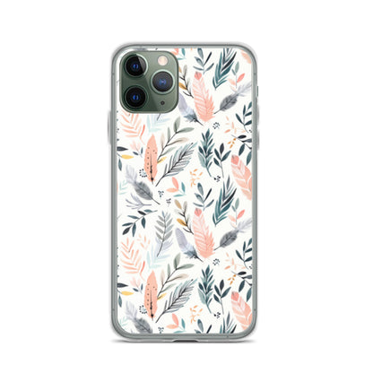 iPhone Case Pastel Feathers & Plants