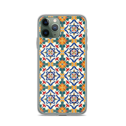 iPhone Case Colorful Yellow & Green Mediterranean Tiles