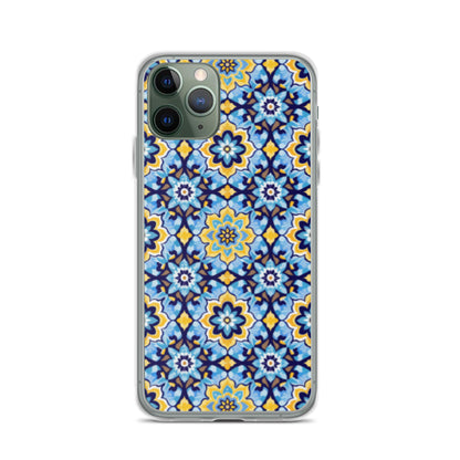 iPhone Case Kashi Tiles Yellow & Light Blue