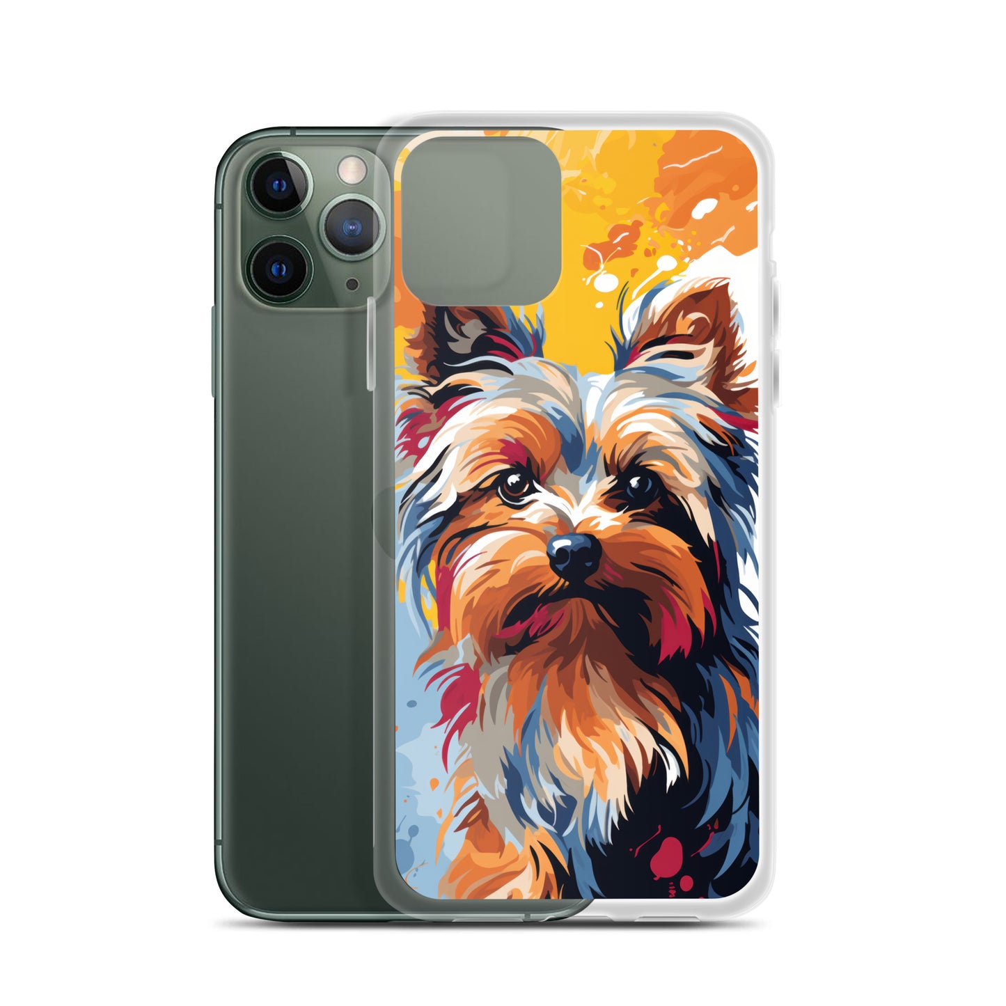 iPhone Case Painted Yorkshire Terrier Yellow