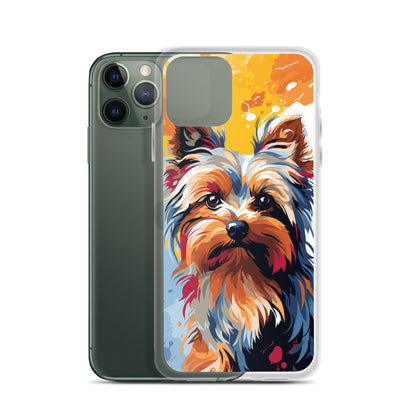 iPhone Case Painted Yorkshire Terrier Yellow