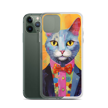 Fancy Colorful Kitty Cat iPhone Case