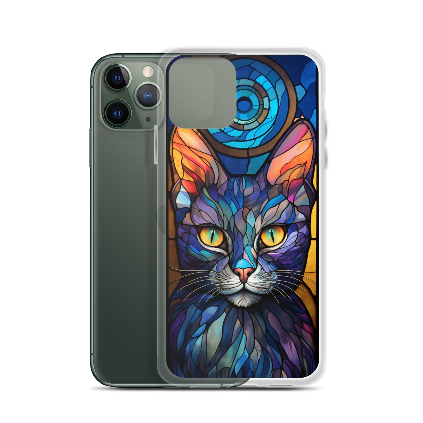 Stained Glass Cat iPhone Case