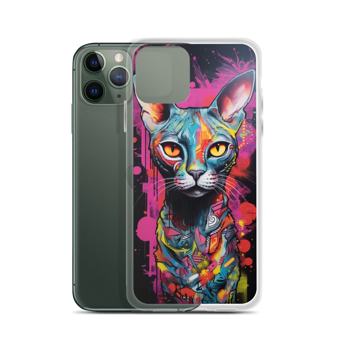 Graffiti Sphynx Cat #2 iPhone Case