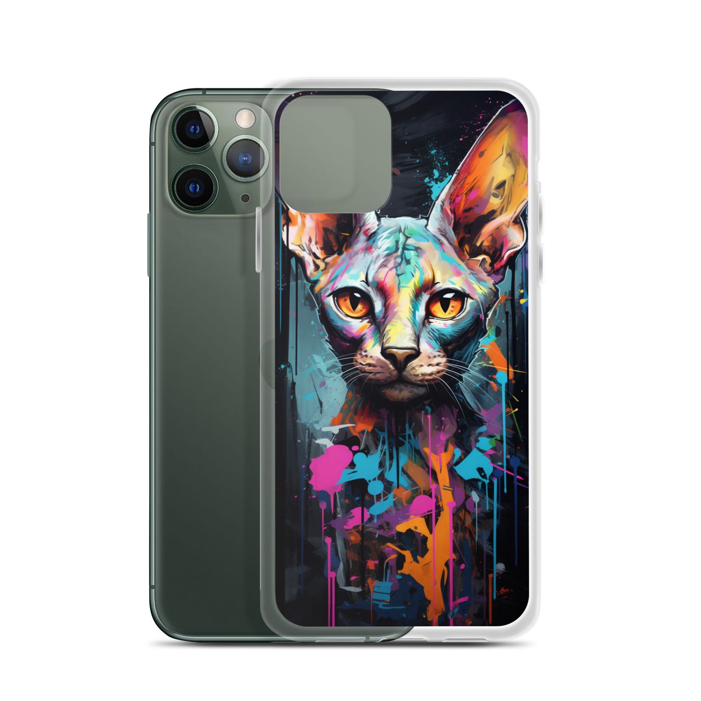 Graffiti Sphynx Cat iPhone Case