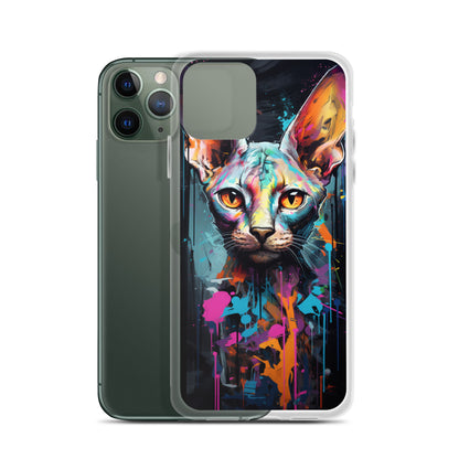 Graffiti Sphynx Cat iPhone Case
