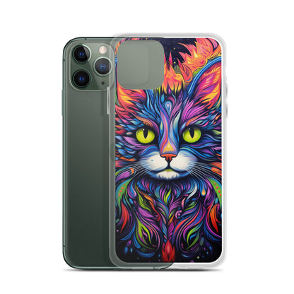 Psychedelic Cat iPhone Case