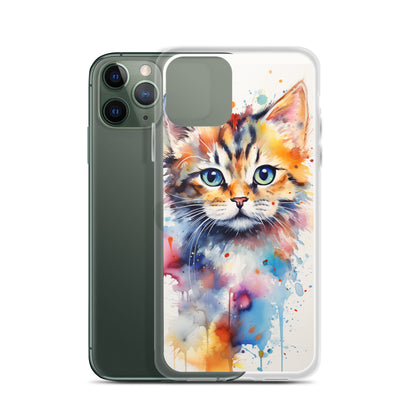 Watercolor Kitty Cat iPhone Case
