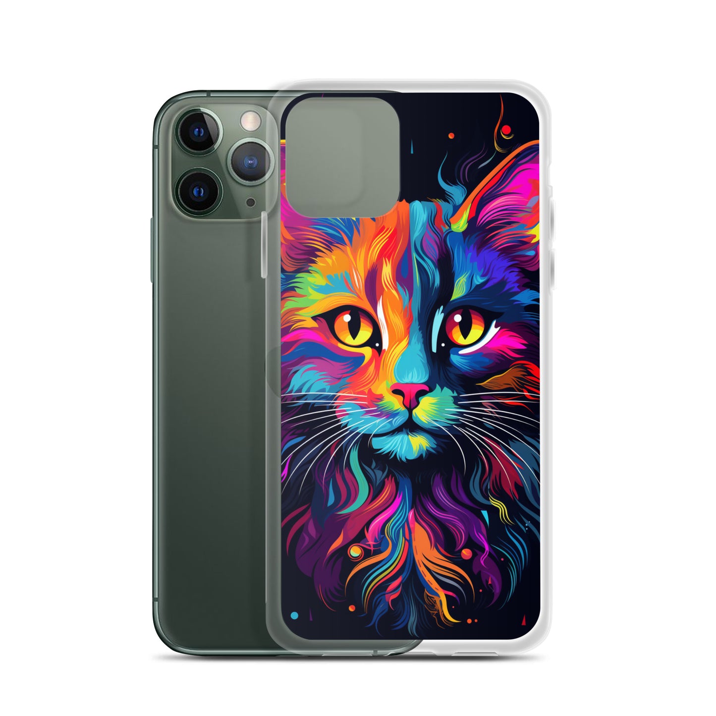 Day Glo Cat iPhone Case