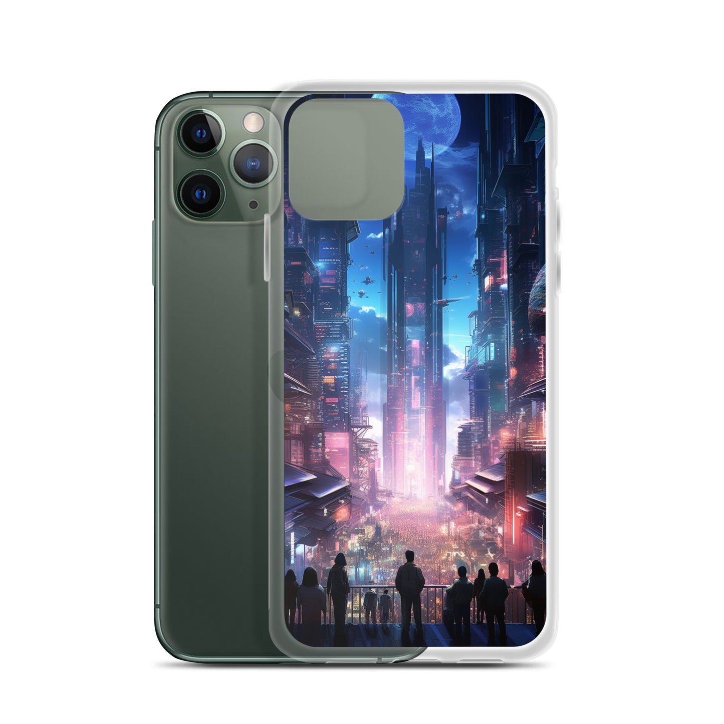 Cyberpunk Cityscape iPhone Case