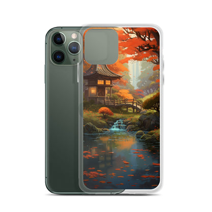 Japanese Garden in Autumn iPhone Case