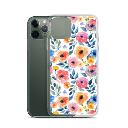 iPhone Case Colorful Watercolor Floral Pattern