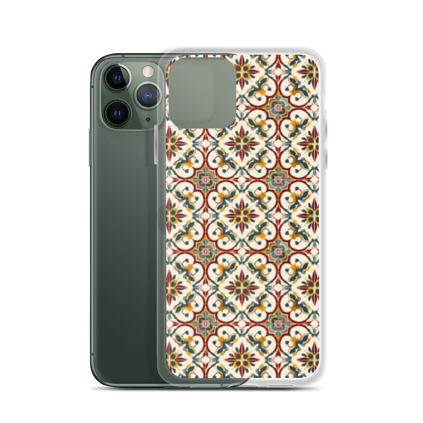 iPhone Case Classic Victorian Tile Red