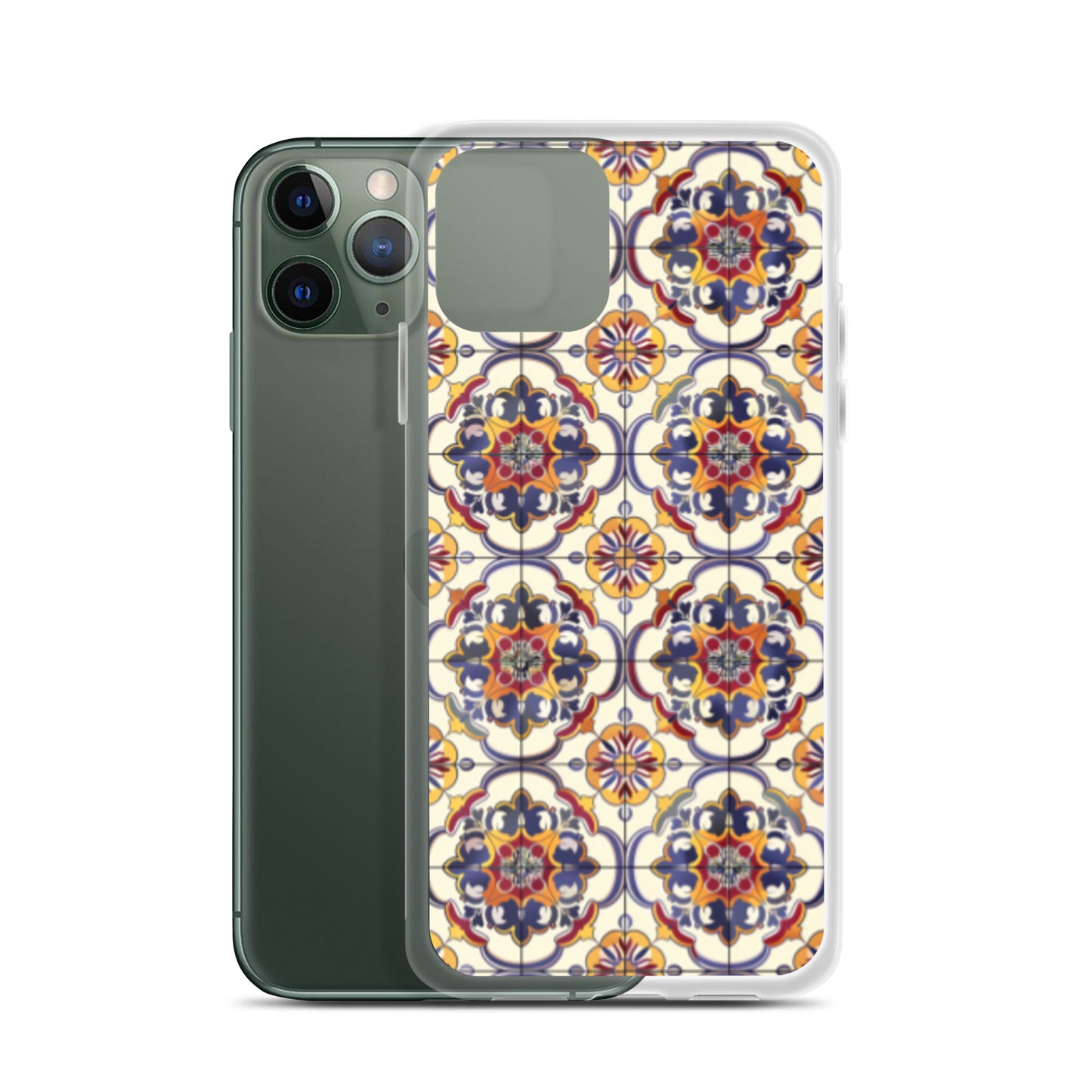 iPhone Case Classic Victorian Tile Blue