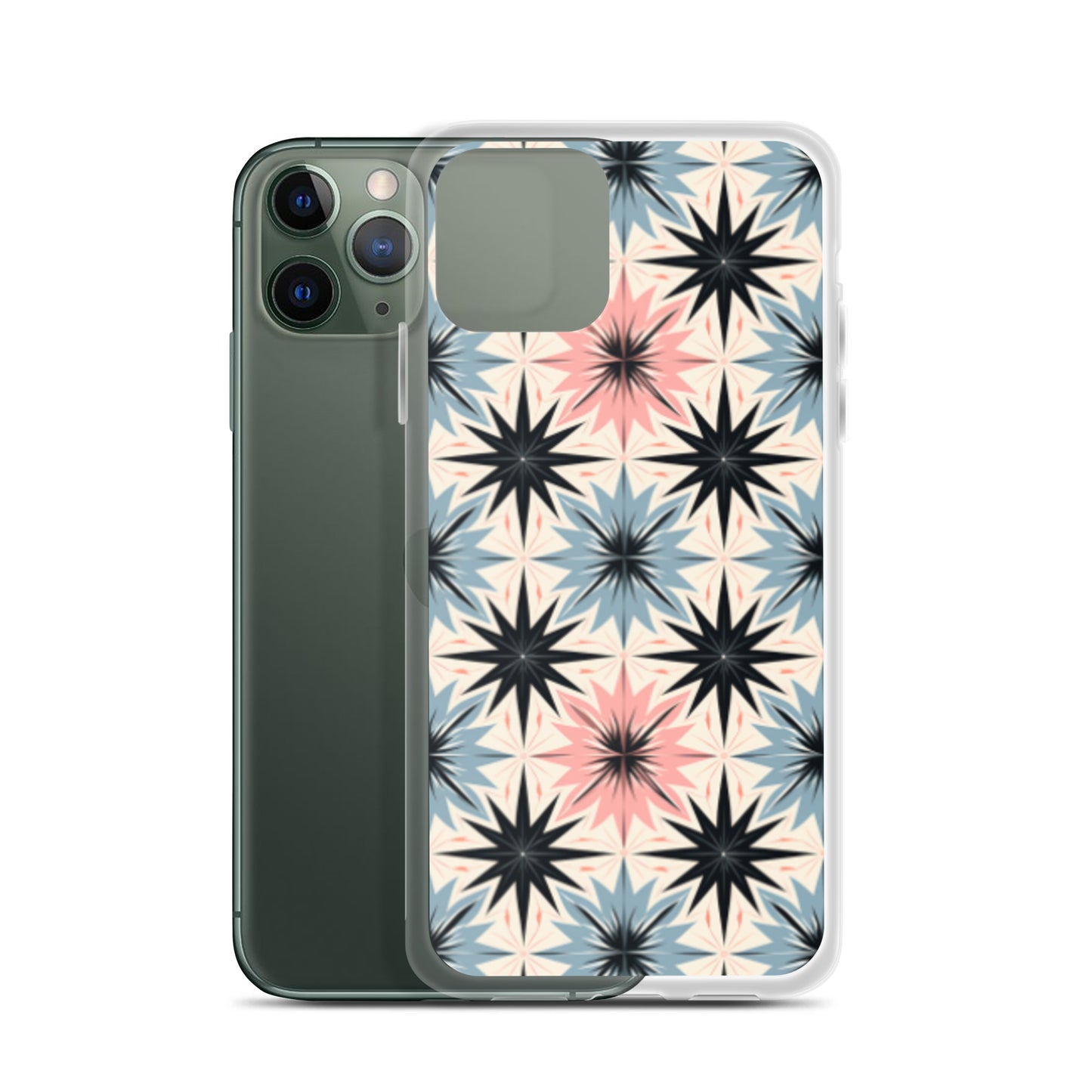 iPhone Case Pink and Blue Pastel Retro Stars