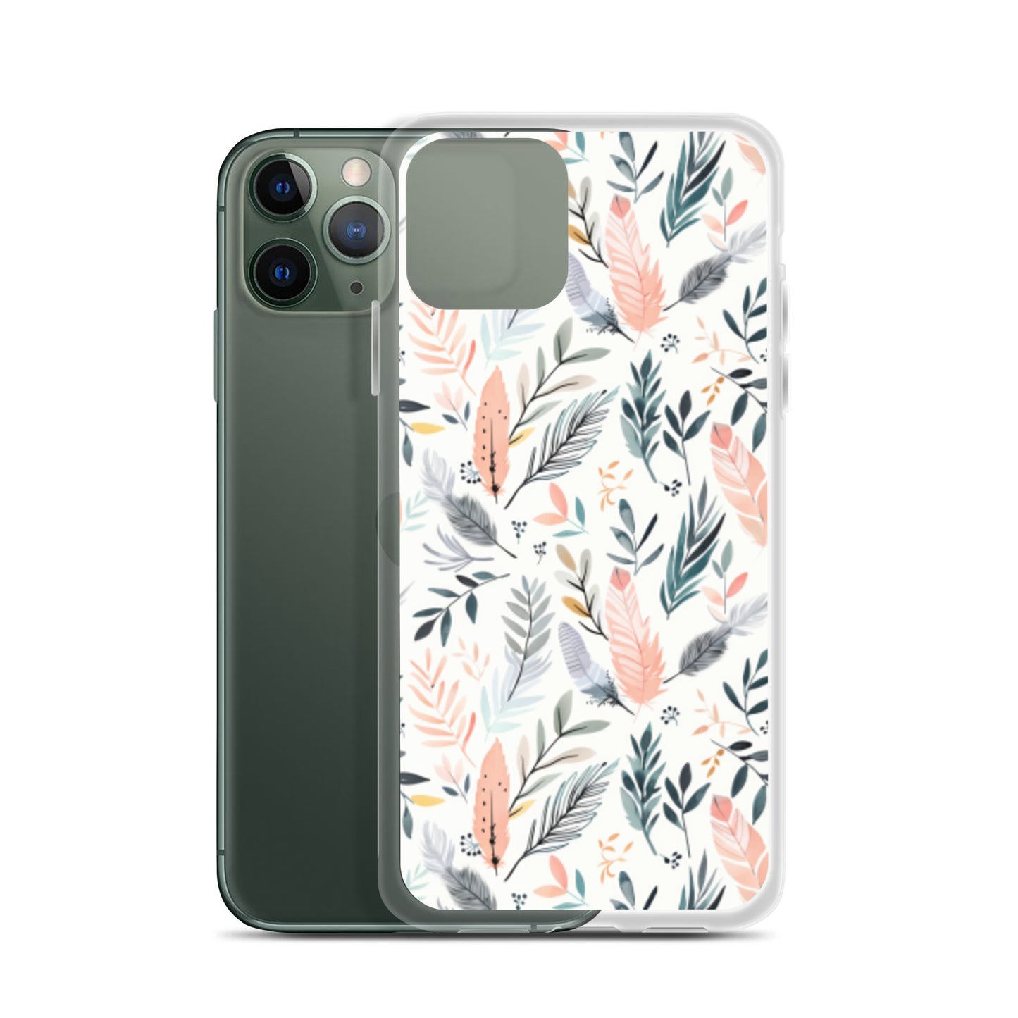 iPhone Case Pastel Feathers & Plants