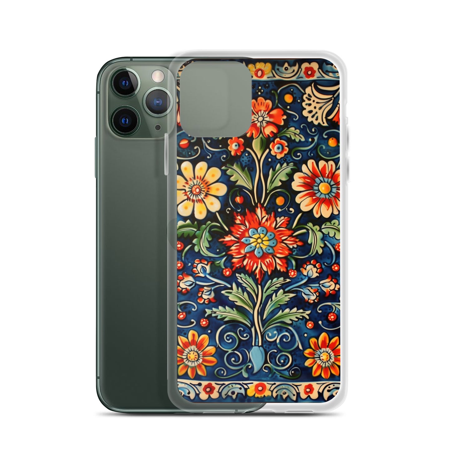 iPhone Case Colorful Flowers Boleslawiec Pottery Tile