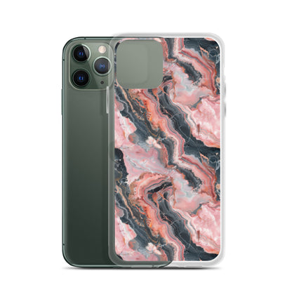 iPhone Case Pink Picasso Marble Pattern