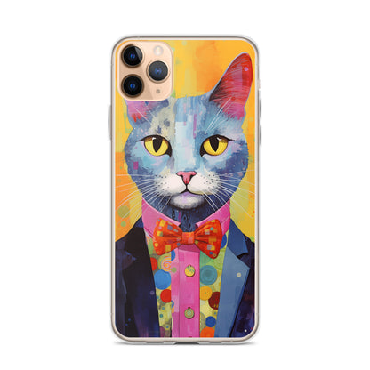 Fancy Colorful Kitty Cat iPhone Case