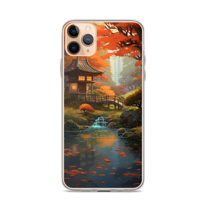 Japanese Garden in Autumn iPhone Case