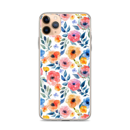 iPhone Case Colorful Watercolor Floral Pattern