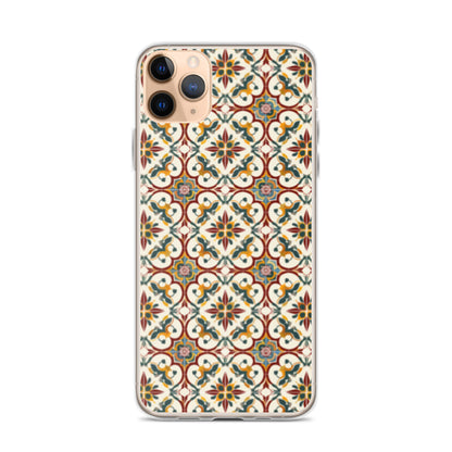 iPhone Case Classic Victorian Tile Red