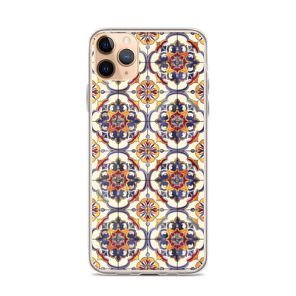 iPhone Case Classic Victorian Tile Blue