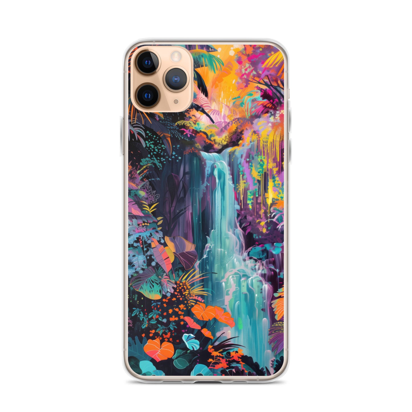 iPhone Case Vibrant Tropical Jungle Waterfall
