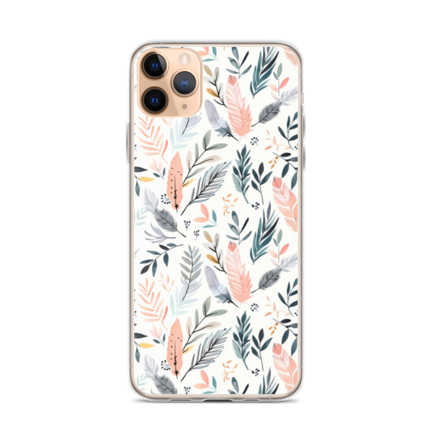 iPhone Case Pastel Feathers & Plants
