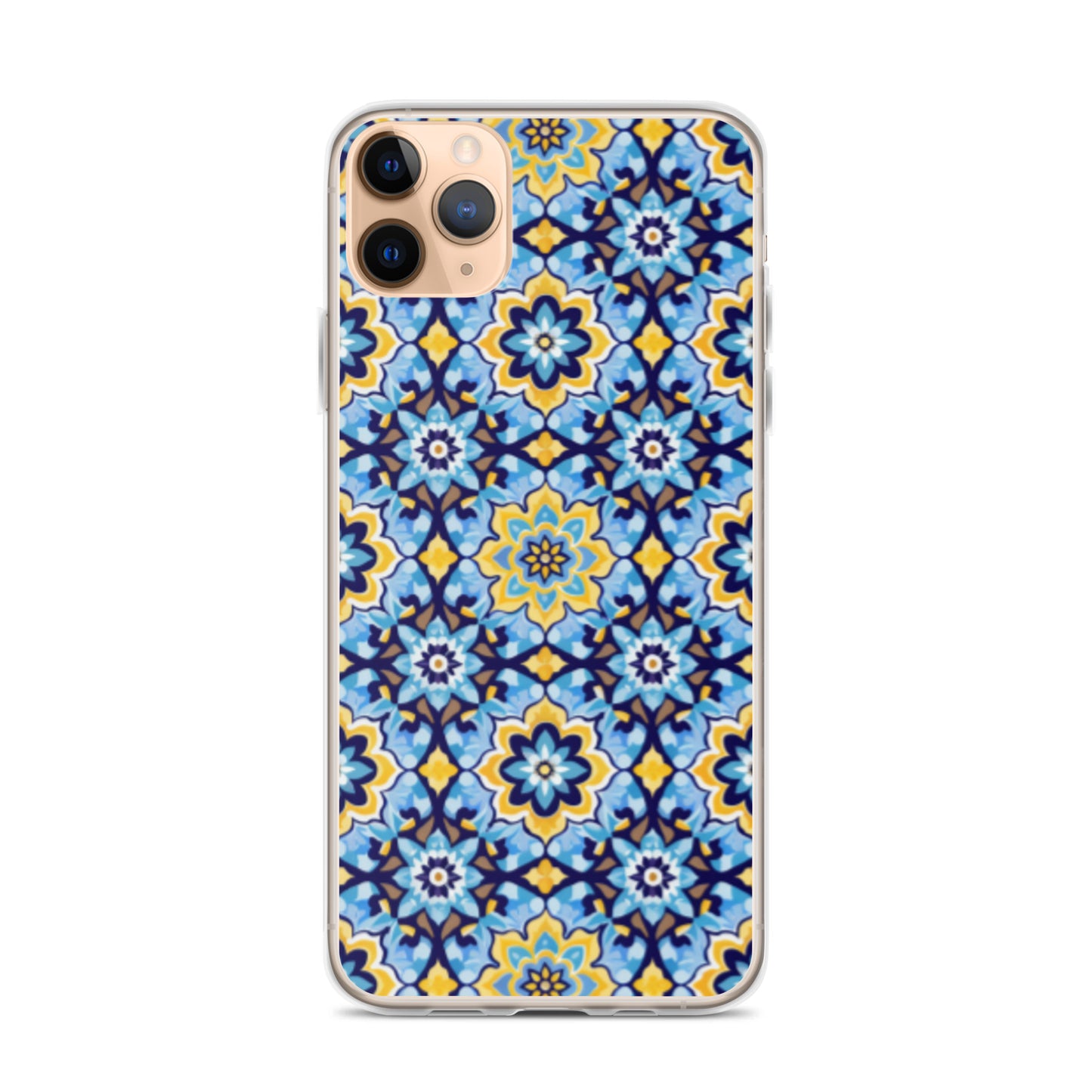 iPhone Case Kashi Tiles Yellow & Light Blue
