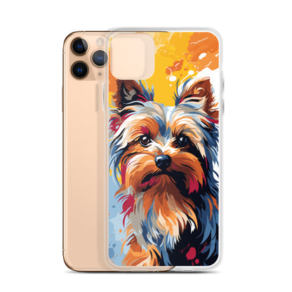 iPhone Case Painted Yorkshire Terrier Yellow