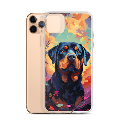 iPhone Case Painted Rottweiler