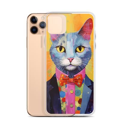 Fancy Colorful Kitty Cat iPhone Case