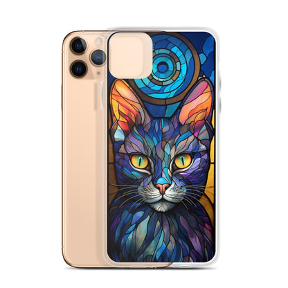 Stained Glass Cat iPhone Case