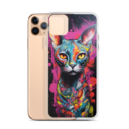 Graffiti Sphynx Cat #2 iPhone Case