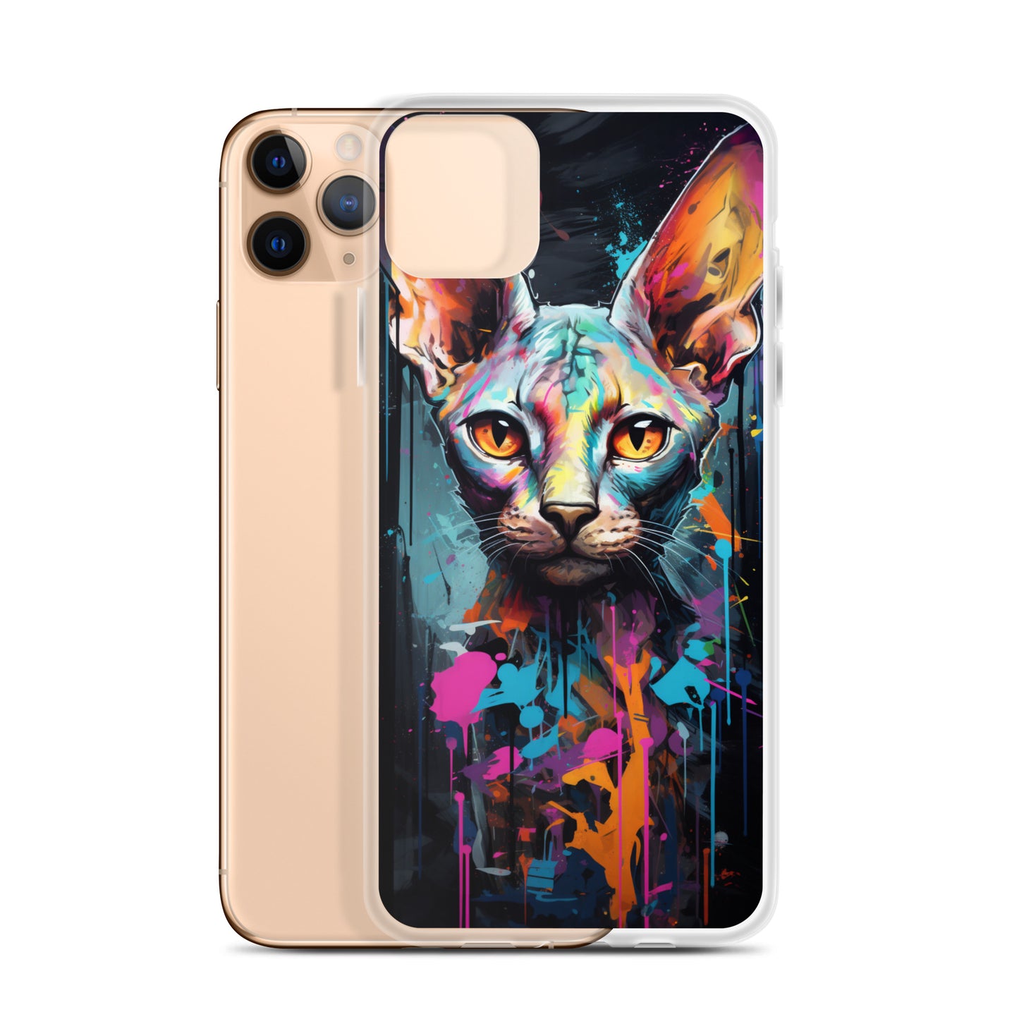 Graffiti Sphynx Cat iPhone Case