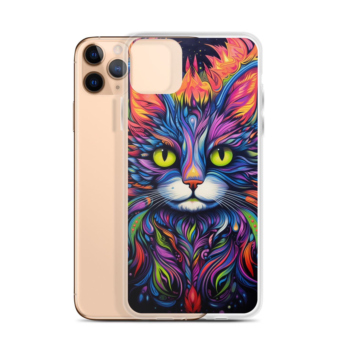 Psychedelic Cat iPhone Case