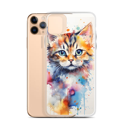 Watercolor Kitty Cat iPhone Case