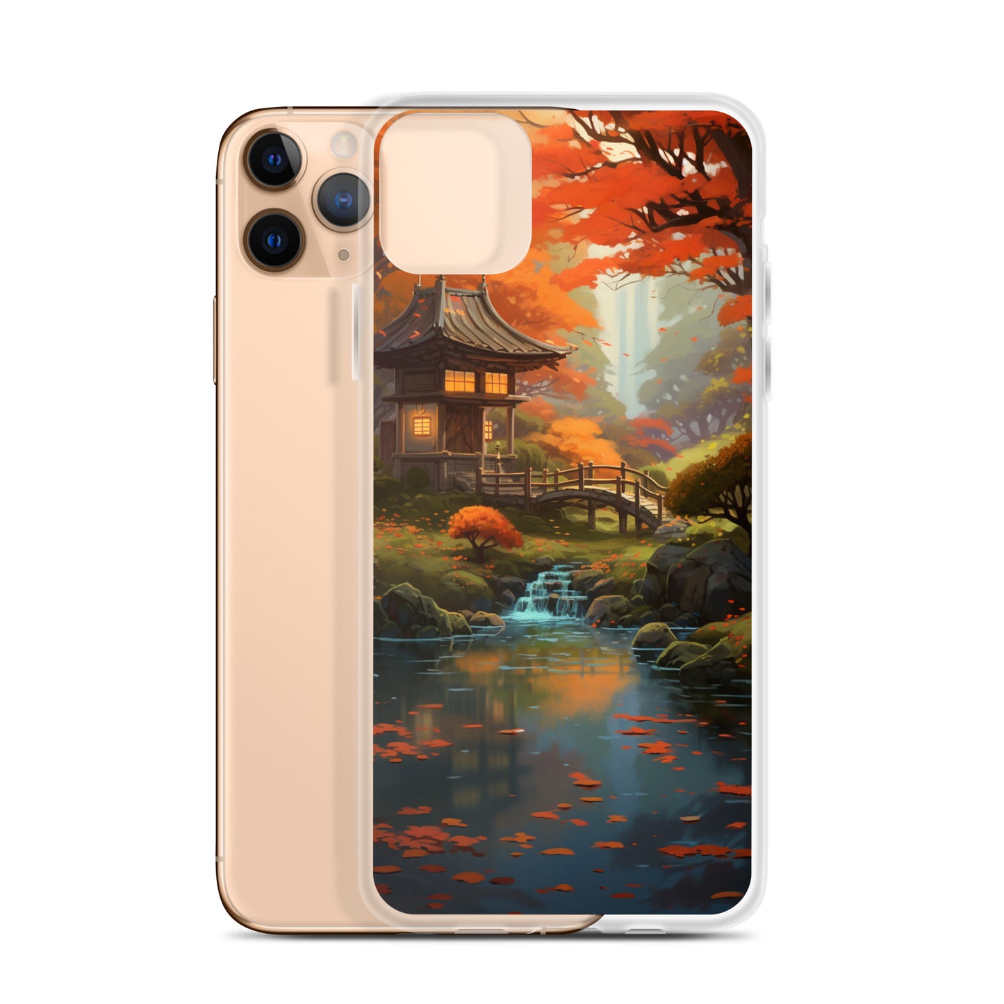 Japanese Garden in Autumn iPhone Case