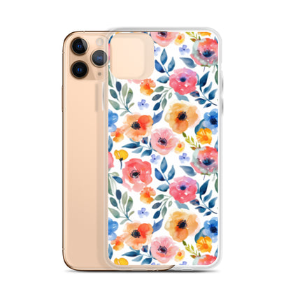 iPhone Case Colorful Watercolor Floral Pattern