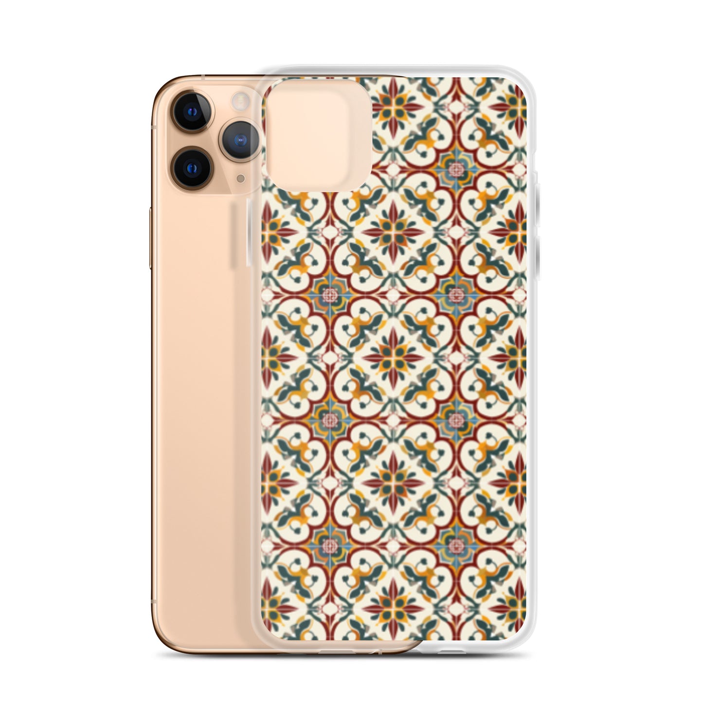 iPhone Case Classic Victorian Tile Red