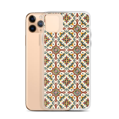 iPhone Case Classic Victorian Tile Red