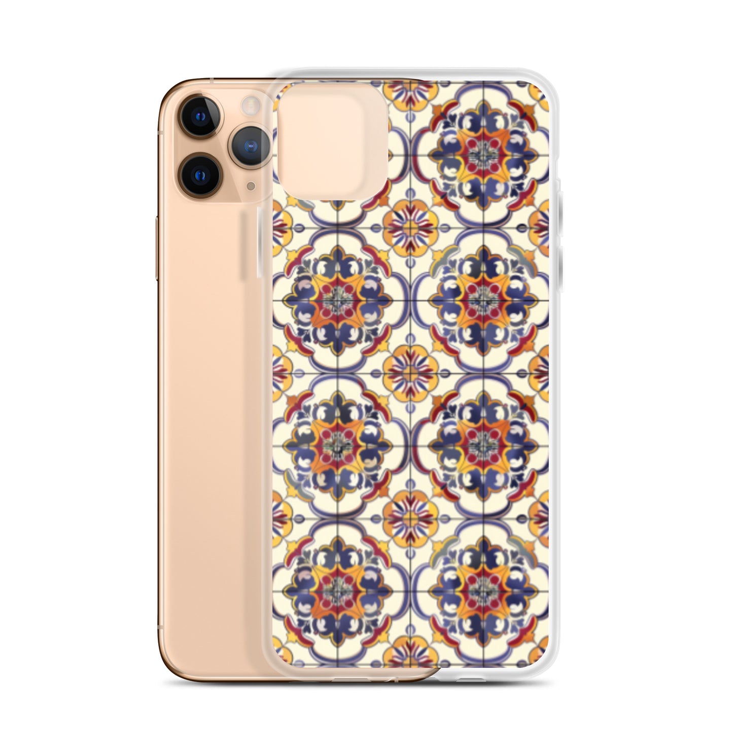 iPhone Case Classic Victorian Tile Blue